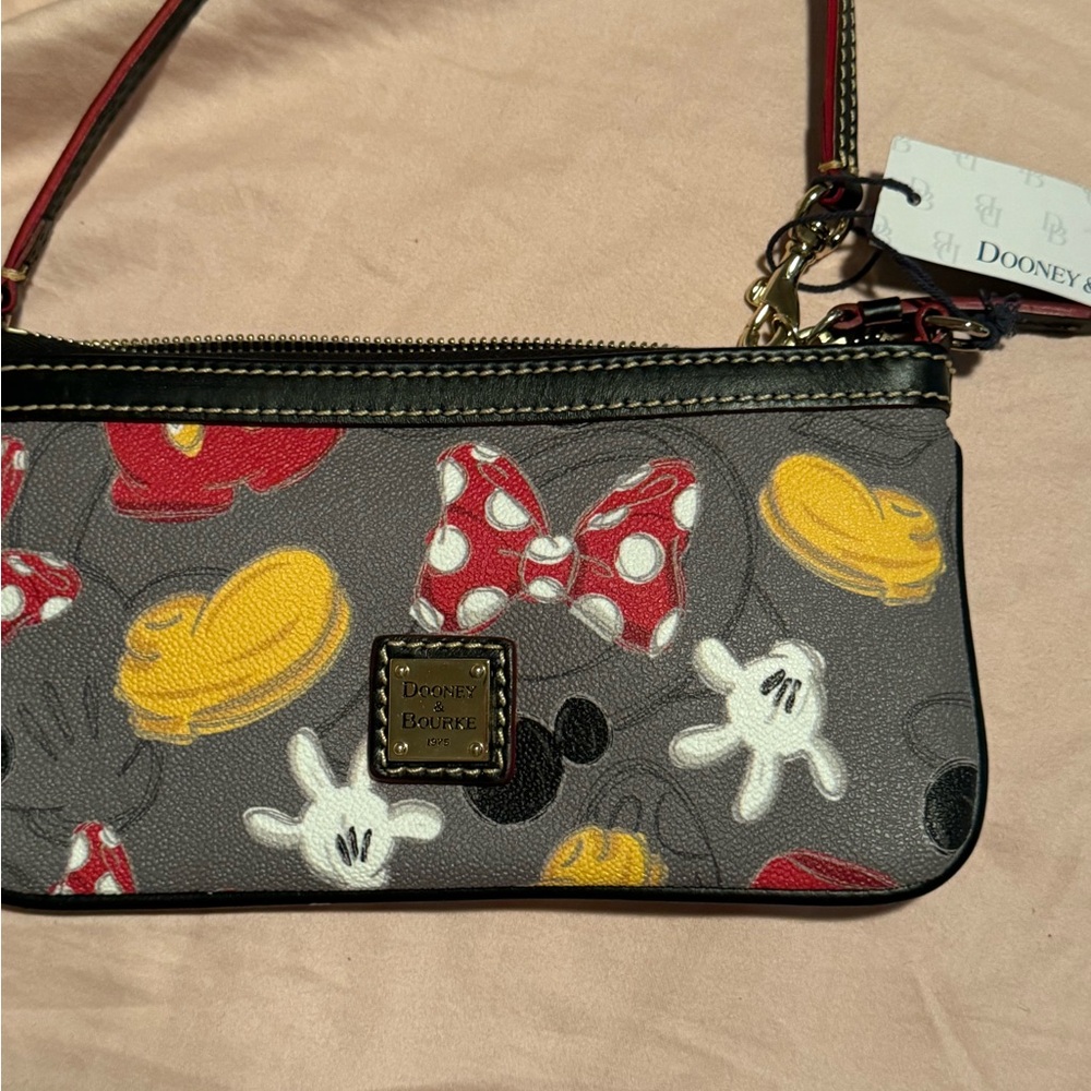 Dooney & Bourke Gray Wristlet with Disney Design